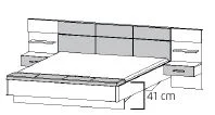 Bettanlage 180 x 200 cm ohne Beleuchtung 0X6F
