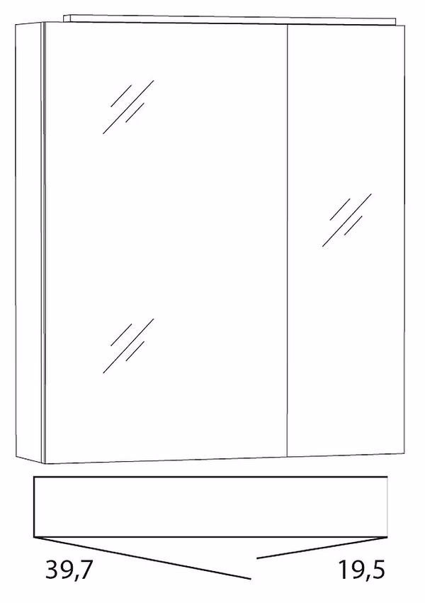 Spiegelschrank 60 cm SLLB6