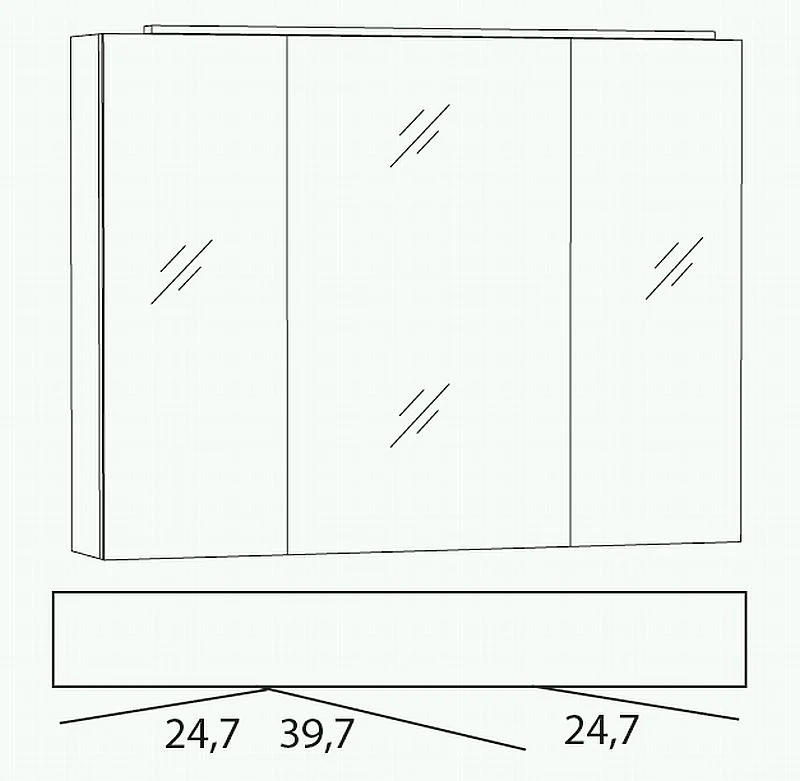 MARLIN 3040city Spiegelschrank 90 cm SLLB9