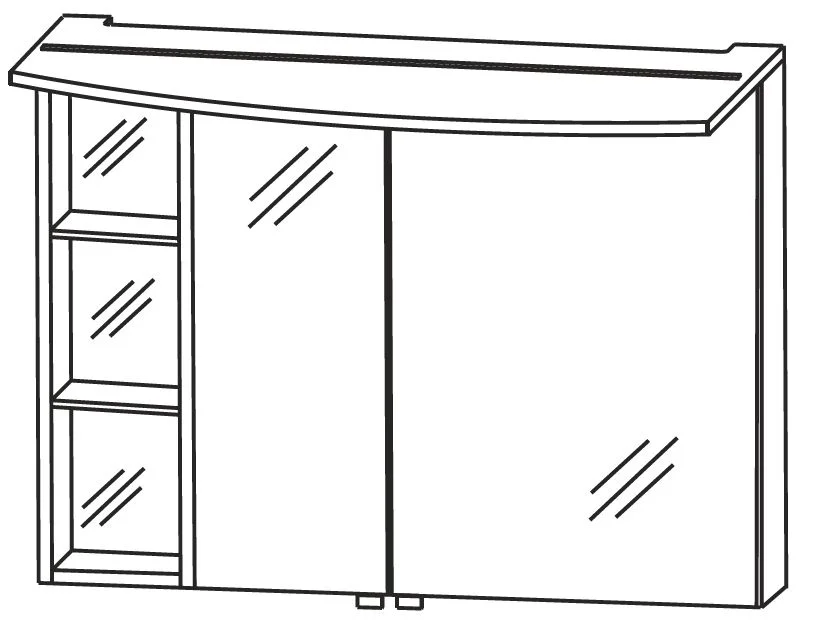 Puris Crescendo 2D Spiegelschrank 90 cm S2A439L76 - Ansicht 4