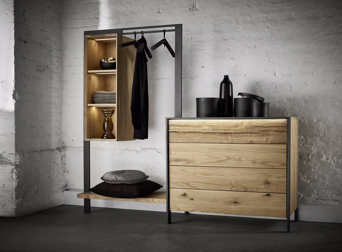 Thielemeyer Steel Anstell-Garderobe mit Metallrahmen