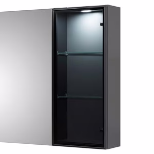 Vitrine mit schwarzer Rauchglastür, Türanschlag rechts SENE00990R