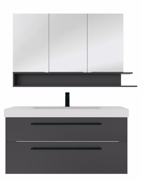 Puris c!mano Badmöbel Set - 120 cm Becken mittig - Ansicht 13