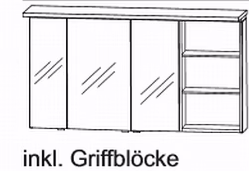Puris Swing Spiegelschrank 140 cm SET41142R