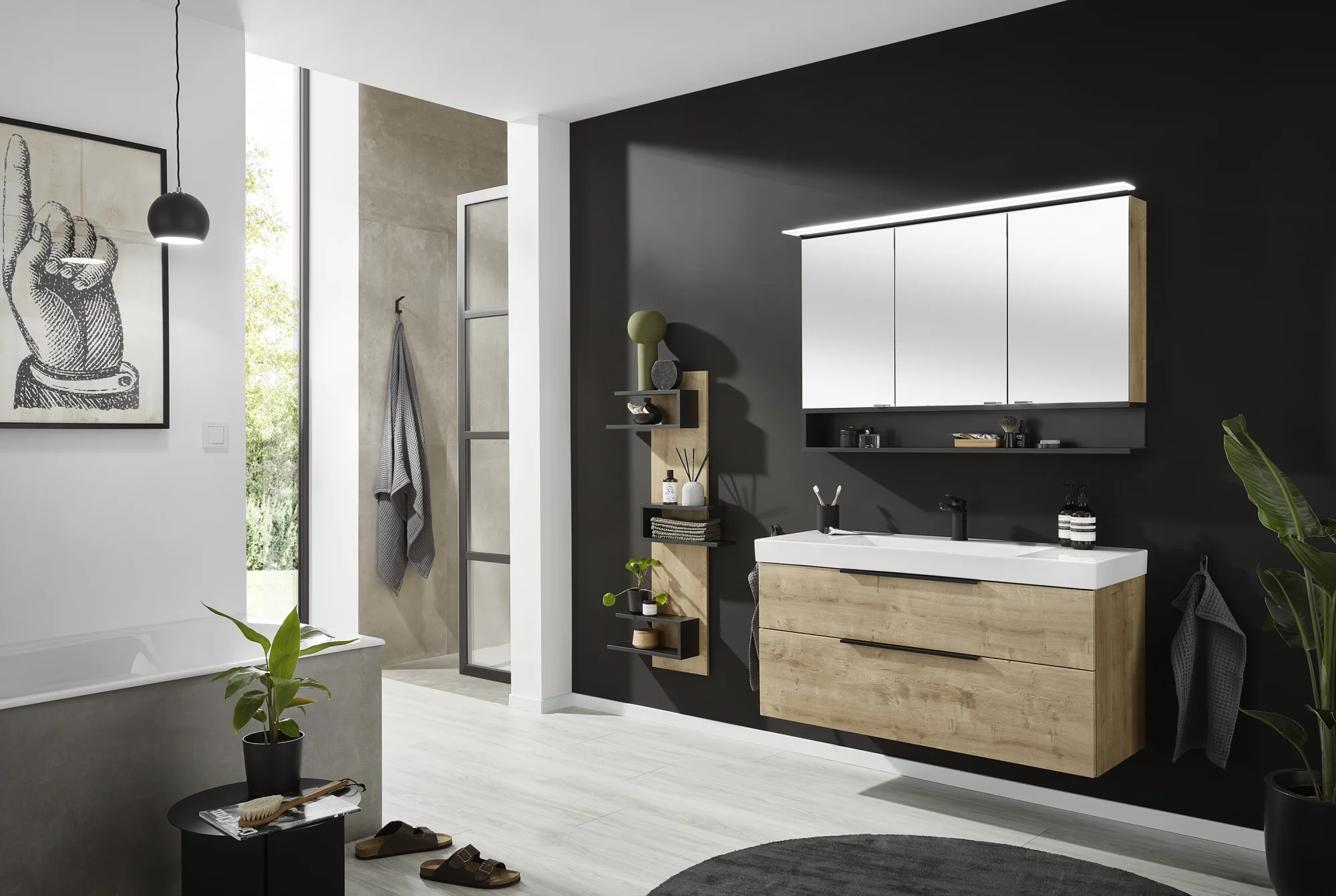 Puris c!mano Badmöbelkombination - 122 cm inkl. Spiegelschrank - Ansicht 2