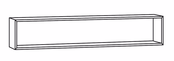 Regal SRB10, B: 100 cm / H: 17 cm / T: 15,6 cm