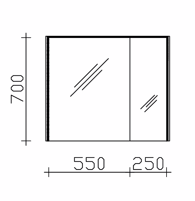 Pelipal 6010 Spiegelschrank 84 cm 6010-SPSB 02 - Ansicht 4