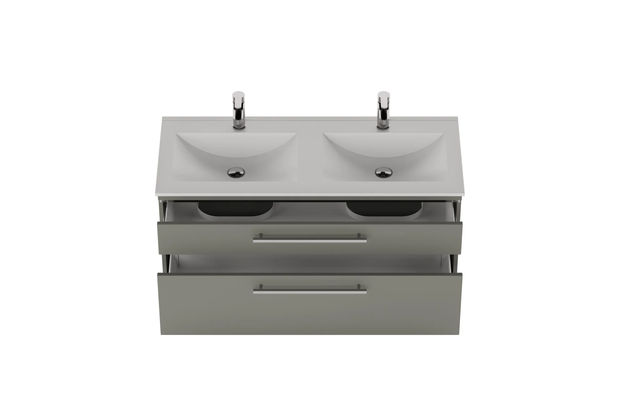 Puris Cool Line Badmöbelset mit Doppelwaschtisch 120 cm - mit Spiegelschrank Serie A - Ansicht 10