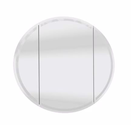 S2A5190R1 Spiegelschrank, 3 türig, rund, umlaufende LED Beleuchtung - Maße: 15x90x90 cm