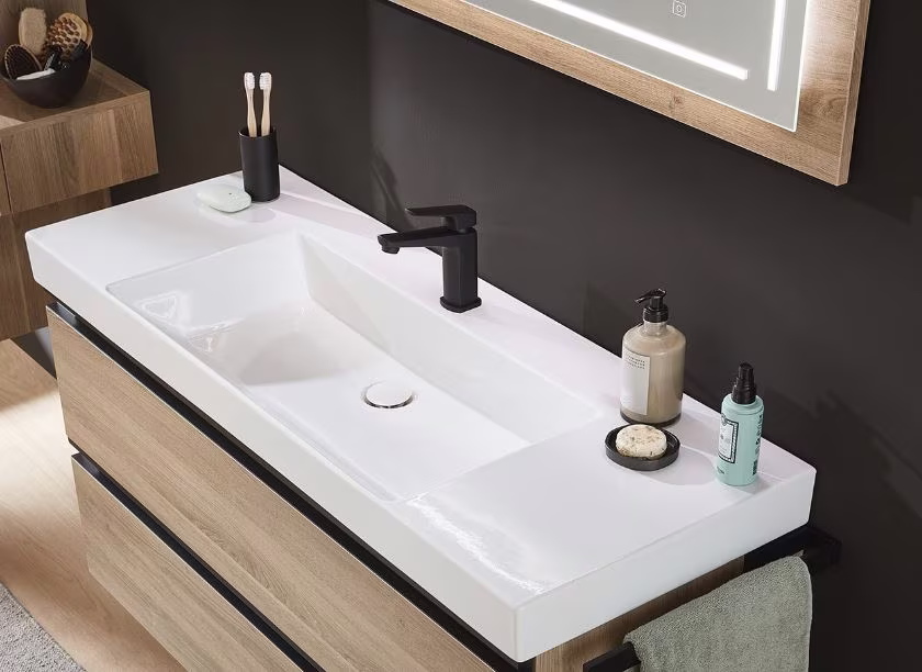 Puris c!mano Badmöbel Set - 122 cm mit Spiegelschrank - Ansicht 8
