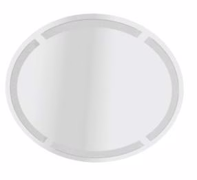 FSR50103W Flächenspiegel oval, umlaufende LED-Beleuchtung 35,0 Watt / 1265 Lumen / 3000 - 6000 Kelvin 1 seitlicher Sensor für Emotion-Beleuchtung und Spiegelheizung, Maße: 3x100x80 cm - waagerechte Montage!