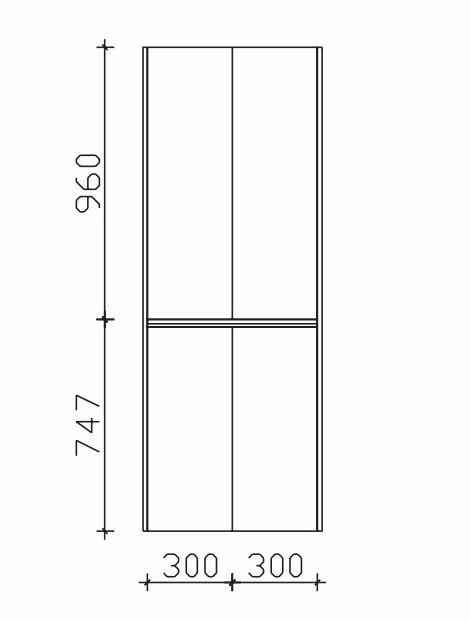 Pelipal 6040 Bad-Hochschrank mit 4 Drehtüren / 63 cm HLT016017