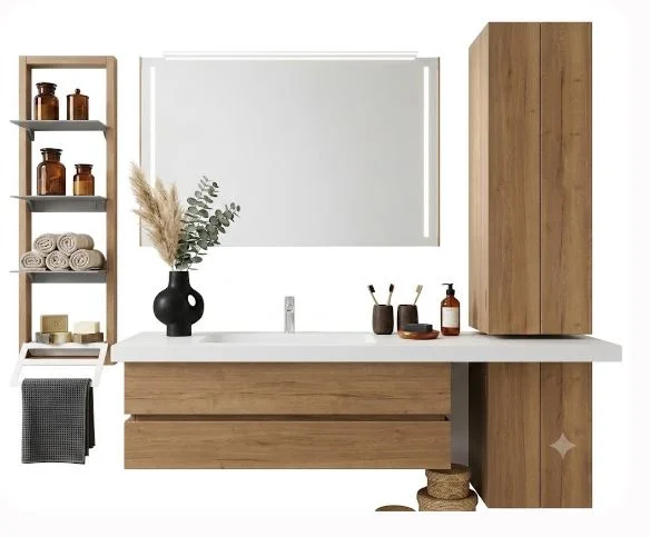 Thielemeyer Fresh Massivholz Badmöbelset 800471/ 801471 - 177 cm