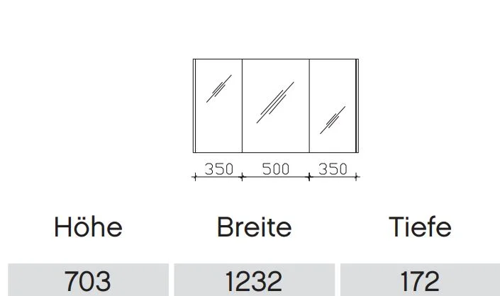 Pelipal 6040 Bad-Spiegelschrank ohne LED-Profil  / 123 cm SENE00112 - Ansicht 2