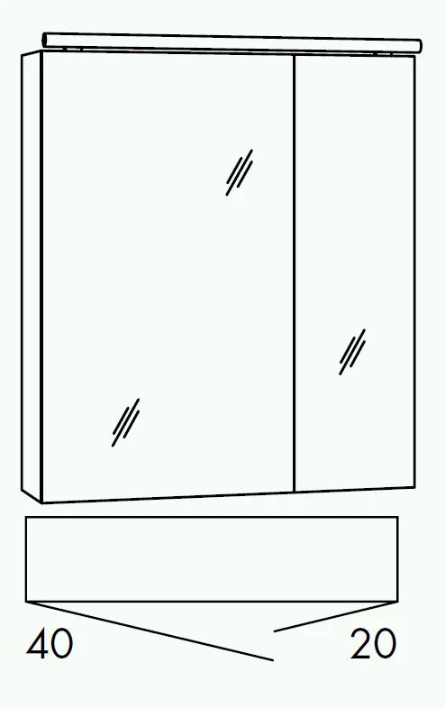 MARLIN 3060daily Spiegelschrank 60 cm SANB6L/R