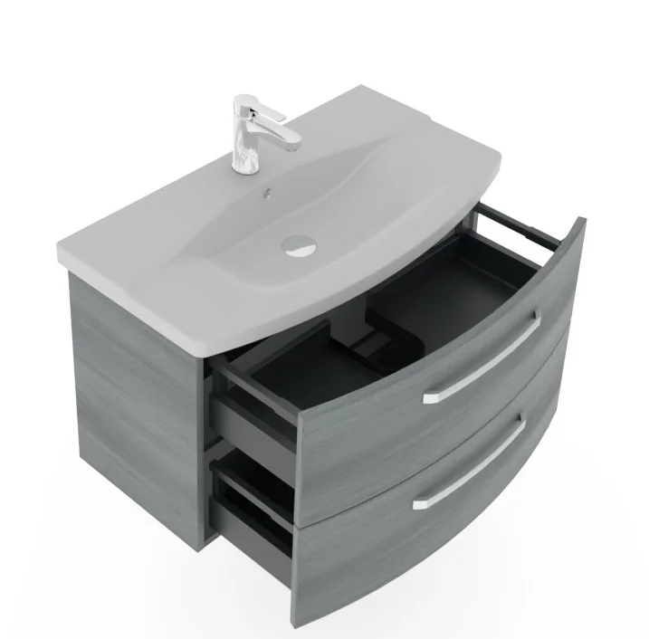 Pelipal 4010 Badmöbel Set inkl. Spiegelschrank mit Aufsatzleuchte - 80 cm - Ansicht 6