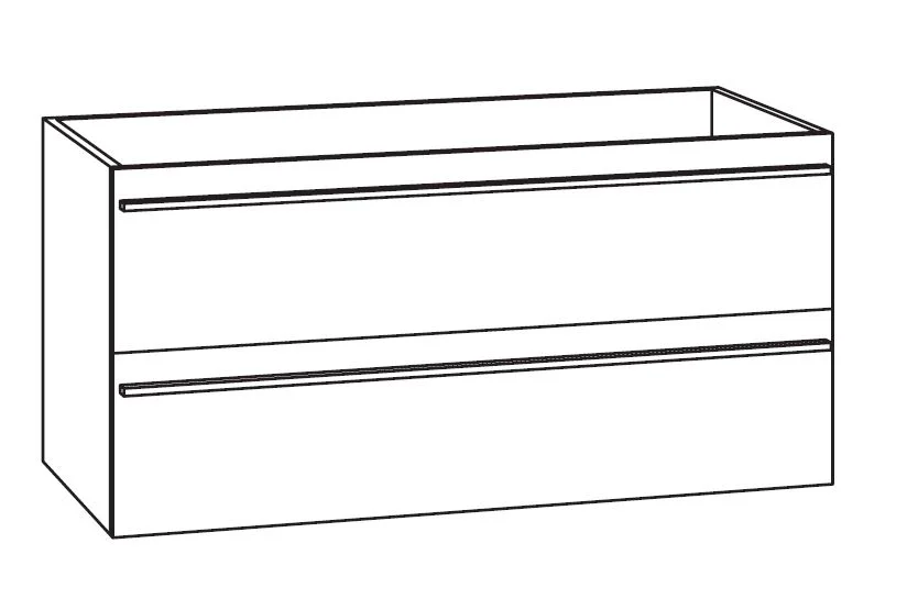 MARLIN 3250star - Bad-Kombination 100 cm breit, mit 2 Auszüge - Set 1 - Ansicht 6