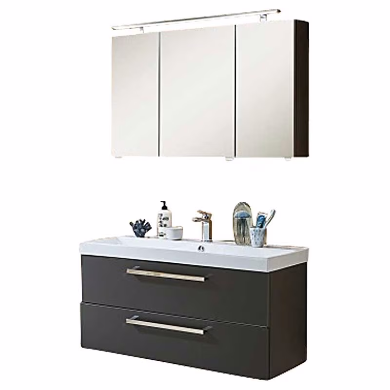 Puris Protection1 - Kombination 1 - 100 cm / mit Spiegelschrank - Serie B