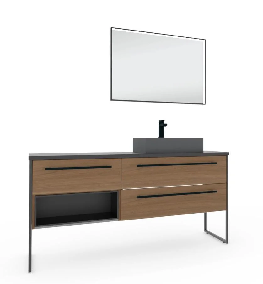 Puris Aspekt Badmöbel Set - 150 cm mit Regal - Ansicht 11
