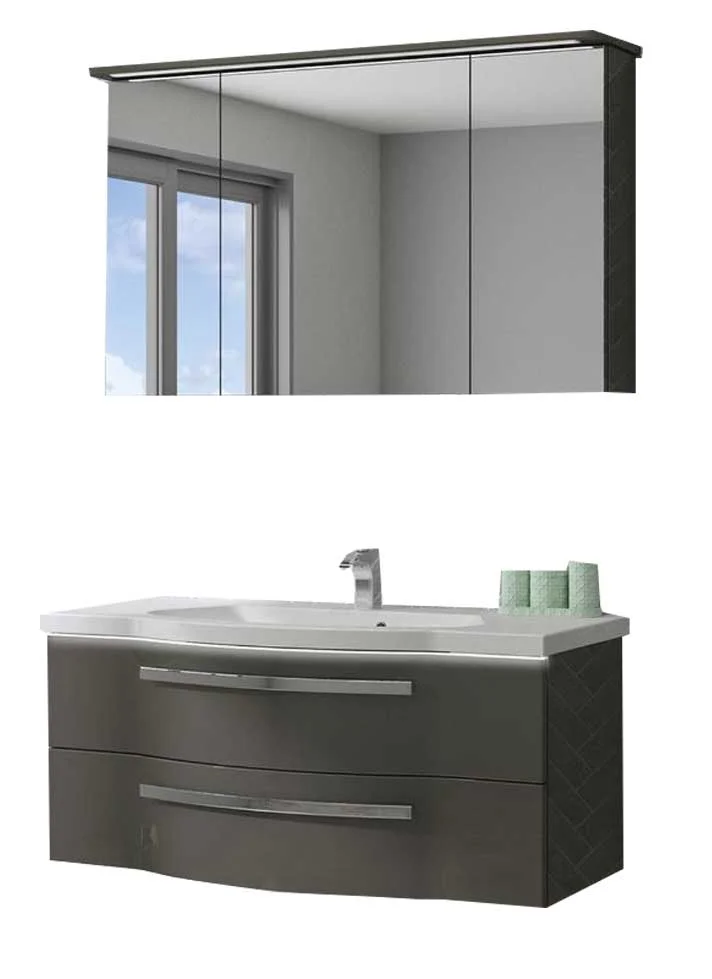 Pelipal 4005 Spiegelschrank 120 cm mit LED-Kranzbodenbeleuchtung - Ansicht 2