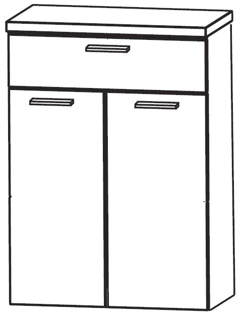 Puris Milano Bad-Highboard 60 cm breit HBA556AW