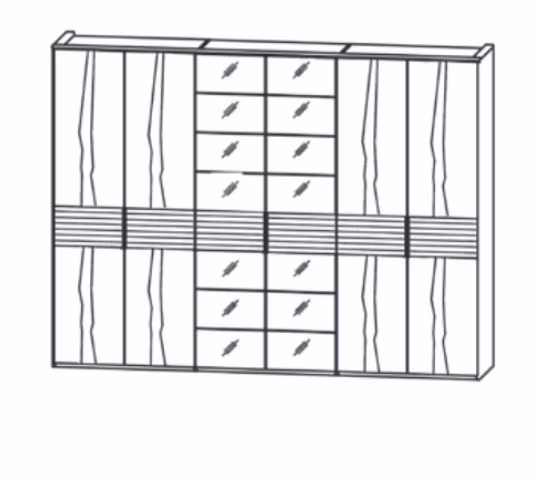 Thielemeyer Mira Drehtürenschrank 078/064 - mit bronziertem Spiegel - Ansicht 2