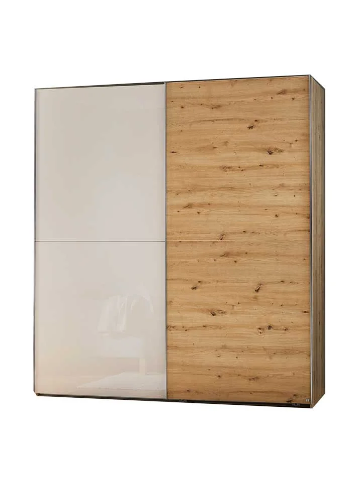 Rauch Select yourJOYce - Schwebetürenschrank Eiche Artisan und Glas Champagner