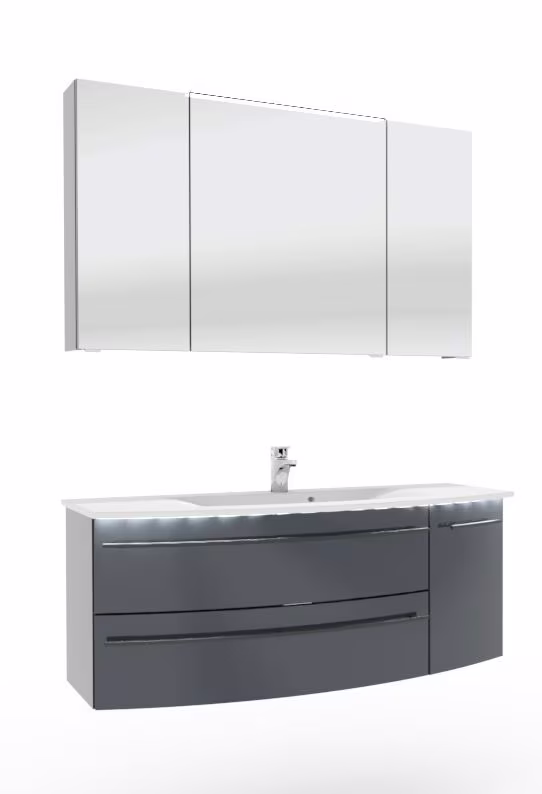 Marlin 3040city Badmöbel Set mit Keramikwaschtisch - 120 cm - Ansicht 13