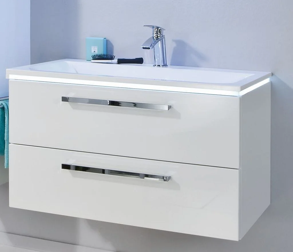 Puris Star Line Badmöbel Set 90 cm - Mineralgusswaschtisch - Ansicht 5