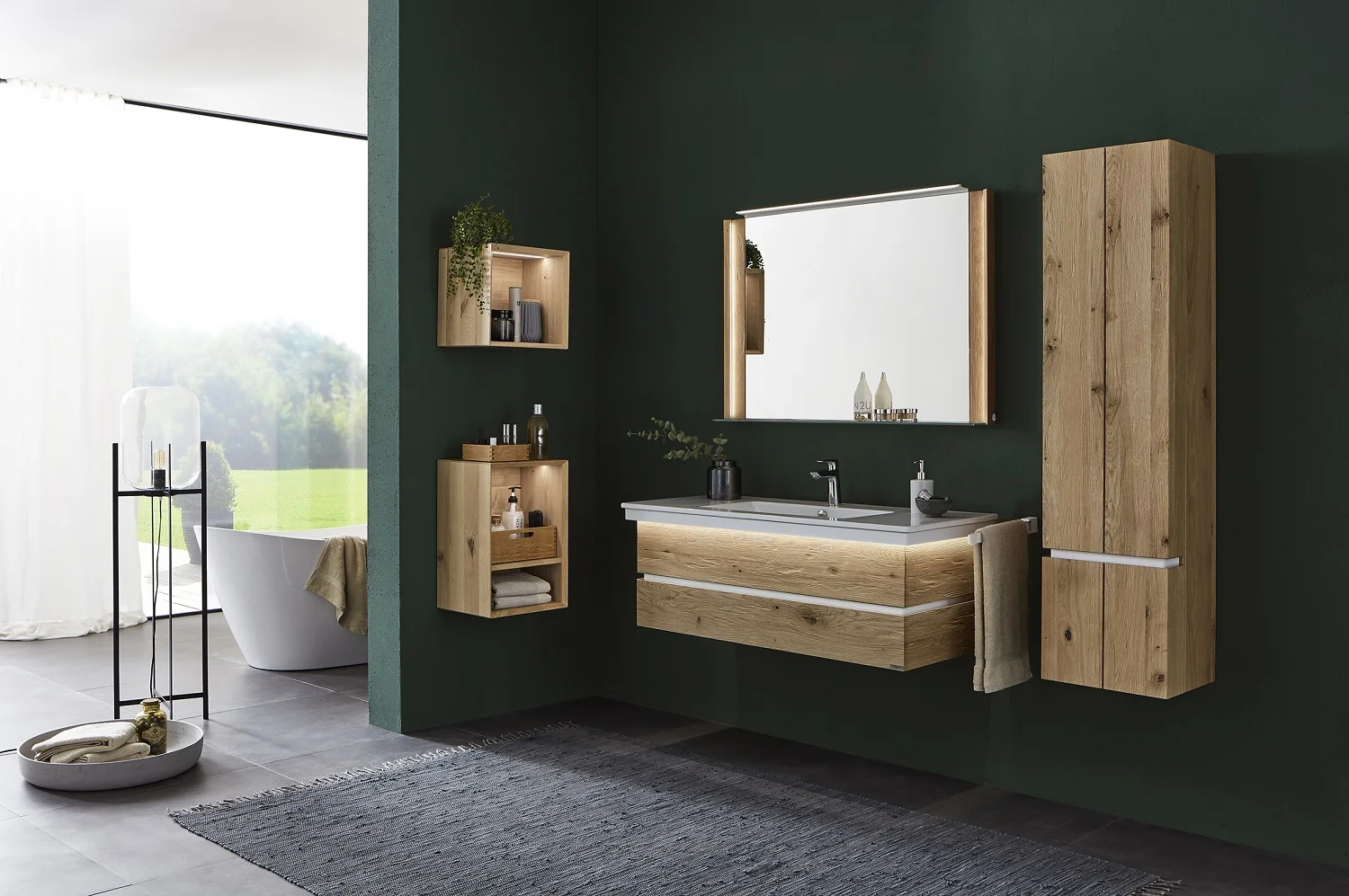 Thielemeyer Fresh Massivholz Badmöbelset 800070/801070 - Vorschlag 5 - 122 cm