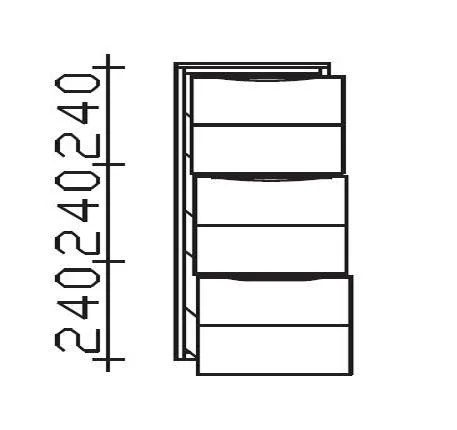 Pelipal 6025 Highboard 45 cm 6025-HB 45-03 - Ansicht 3