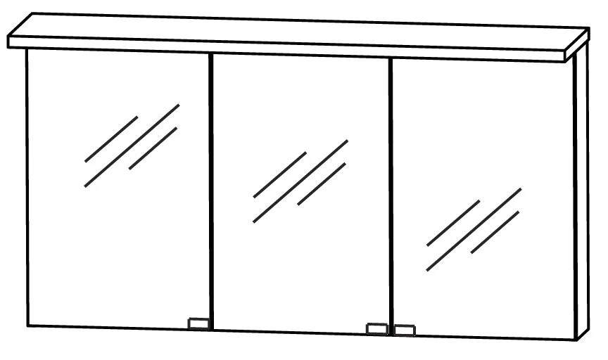 Puris Star Line Spiegelschrank 140 cm S2A431416 - für Einzelwaschtisch-Lösung - Ansicht 2