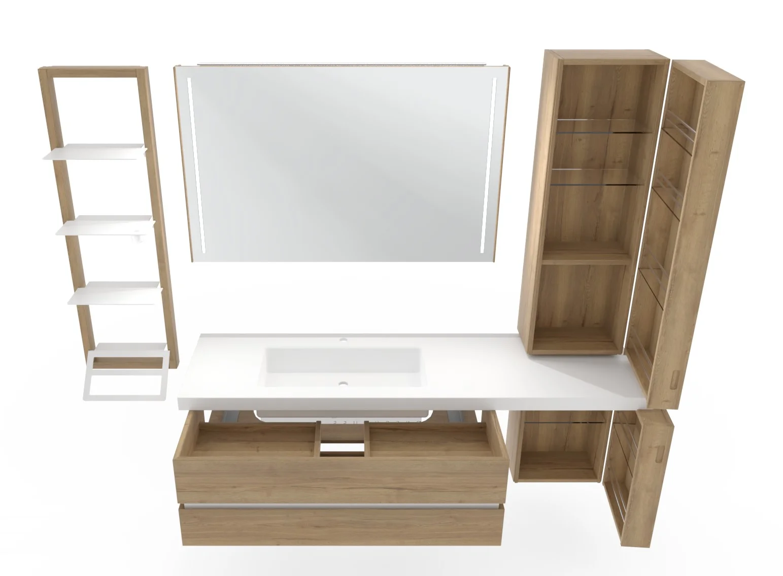 Thielemeyer Fresh Massivholz Badmöbelset 800471/ 801471 - 177 cm - Ansicht 5