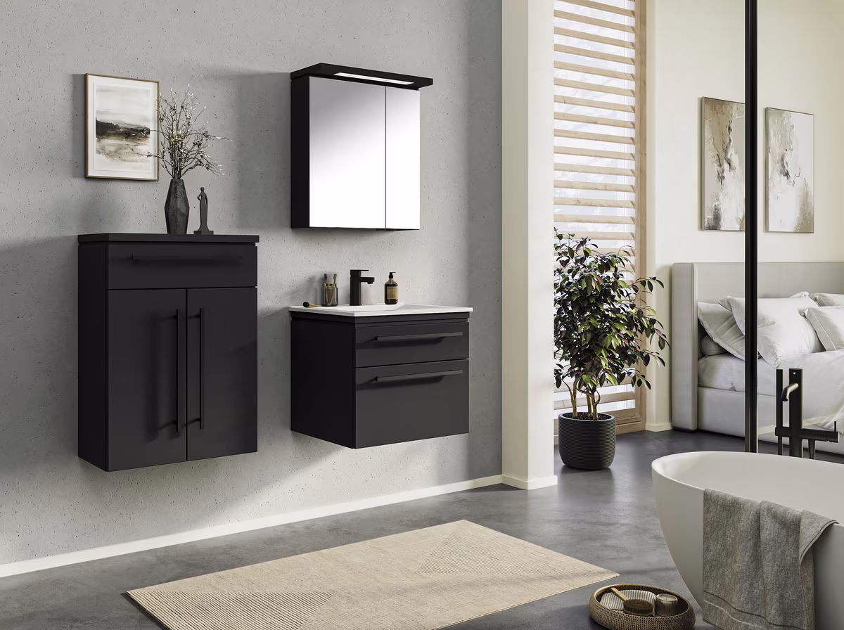 Puris Cool Line Badmöbelset 60 cm - mit Spiegelschrank Serie A - Ansicht 5