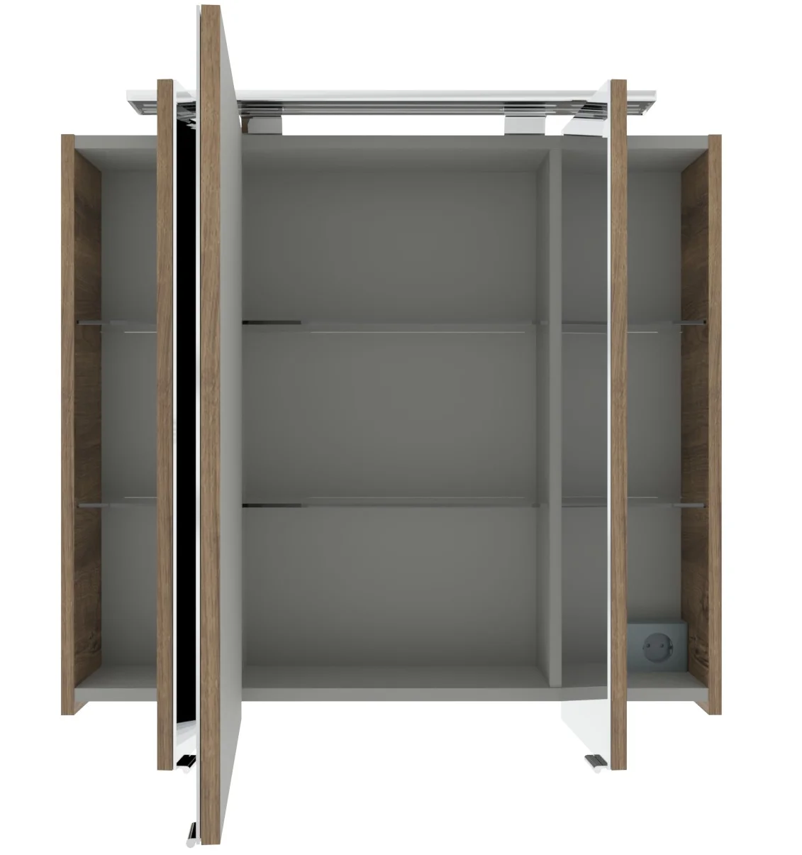 Pelipal 4010 Badmöbel Set inkl. Spiegelschrank mit Aufsatzleuchte - 80 cm - Ansicht 8