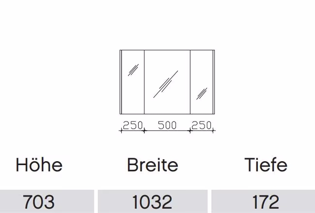 Pelipal 6040 Spiegelschrank 103 cm / ohne LED-Profil SENE00110 - Ansicht 2