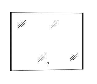 SPBSA8 Flächenspiegel inkl. seitlicher LED Beleuchtung, dimmbar, Sensorschalter - Maße: 120x70x2,8