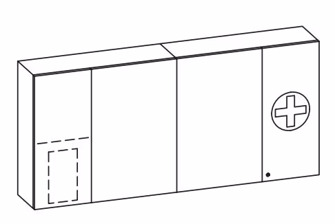 Pelipal Vario Select Spiegelschrank SKNEKAS15G / SKNEKSA15G - 150 cm breit