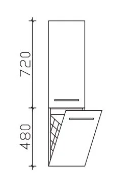 Pelipal Neutraler Midischrank mit Wäschekippe - Breitenvariabel