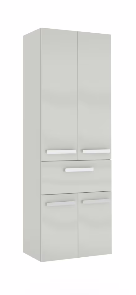 Pelipal 4005 Bad-Hochschrank 60 cm breit - 2 Türen, 1 Auszug, 2 Wäschkippen - Ansicht 3