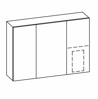 Pelipal Vario Select Spiegelschrank SKNEKS110 L/R - 100 cm breit - Ansicht 2