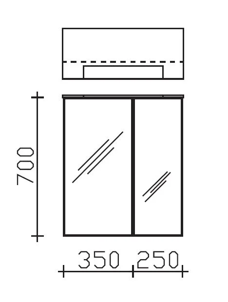 Pelipal 6110 Spiegelschrank 60 cm 6110-SPS 05 - Ansicht 4