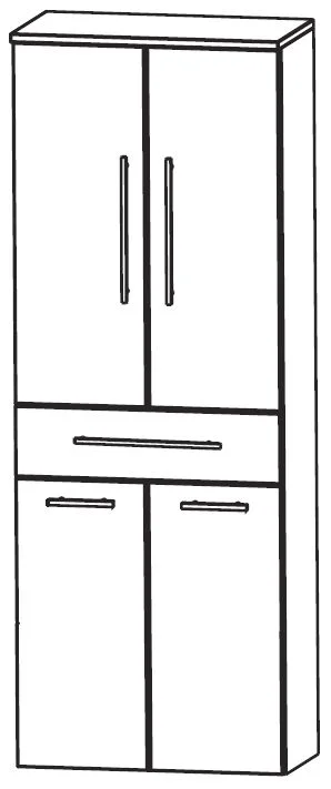 Puris Crescendo Hochschrank mit Wäschekippe 60 cm HNA056A7W - Ansicht 2
