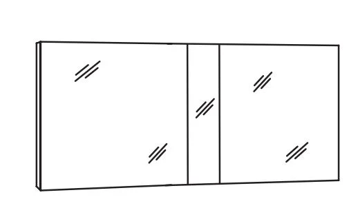 MARLIN 3980spiegel - Spiegelschrank 140 cm breit - SOXD14M