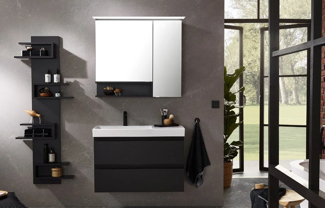 Puris c!puro Badmöbel Set - 60 cm – Spiegelschrank wählbar
