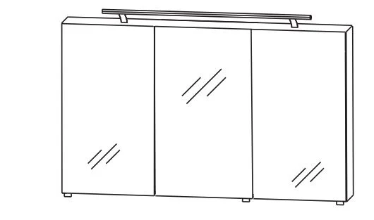 Puris Speed Spiegelschrank 120 cm breit S2A4312A1