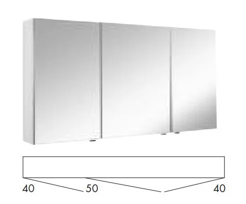 MARLIN 3980spiegel - Spiegelschrank 130 cm breit - SOX13