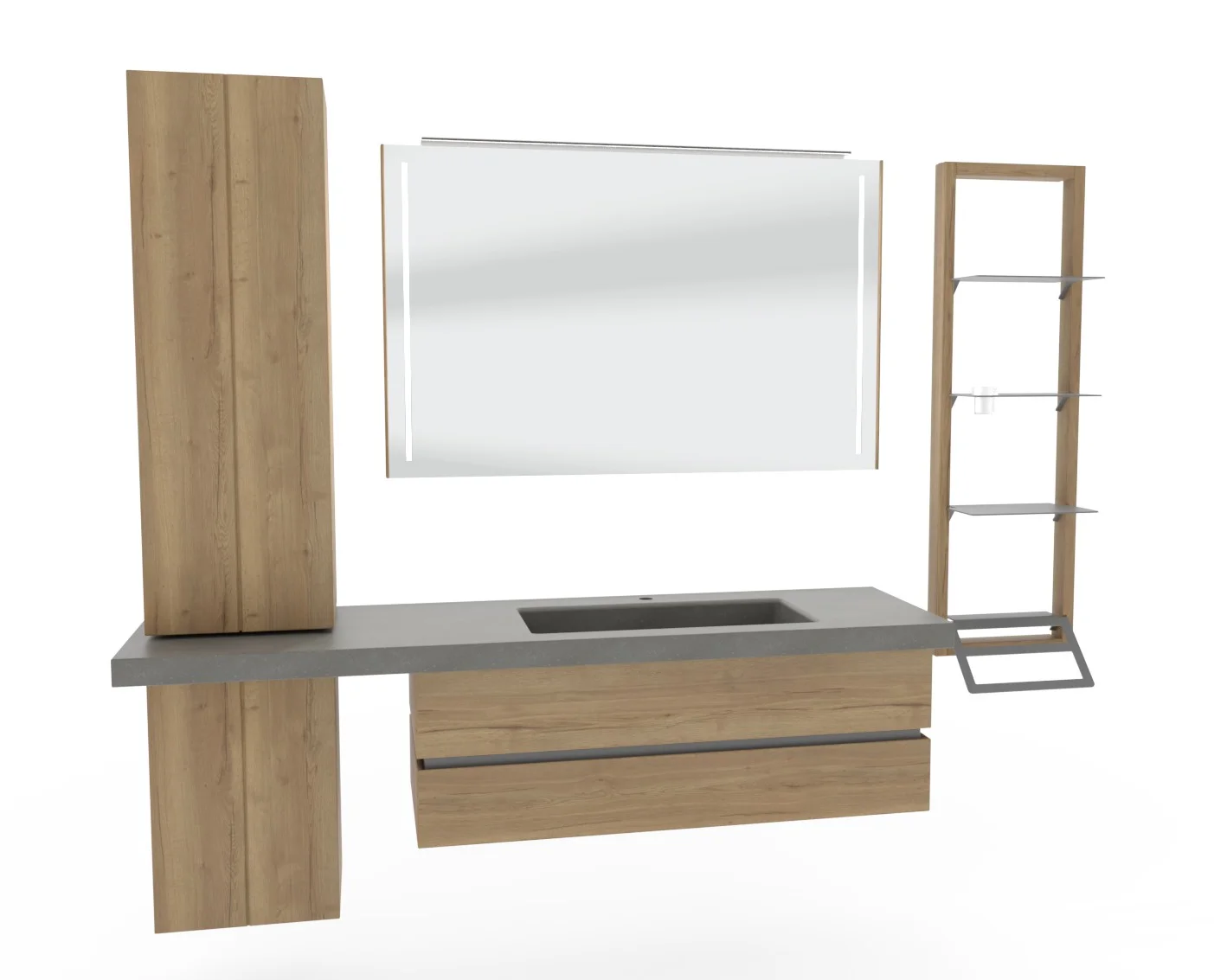 Thielemeyer Fresh Massivholz Badmöbelset 800471/ 801471 - 177 cm - Ansicht 2