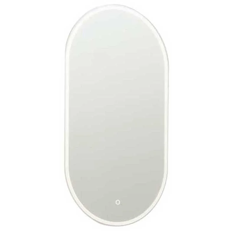 Puris Vialli Badspiegel 50 cm oval - mit Beleuchtung & Spiegelheizung