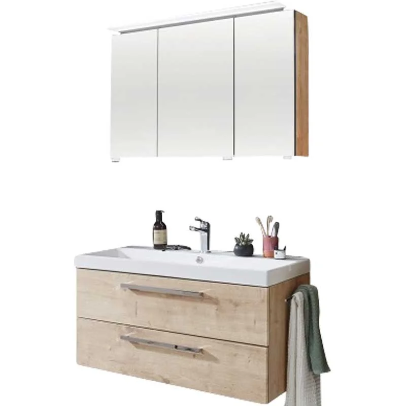 Puris Protection1 - Kombination 2 - 100 cm / mit Spiegelschrank - Serie A
